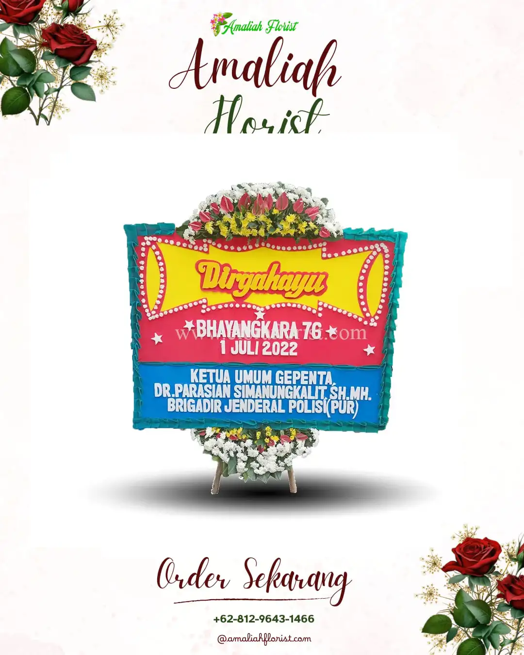 Papan Bunga HUT Ulang Tahun Dengkeng